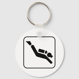 Scuba Diving Symbol Sleutelhanger
