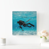 Scuba Diving Vierkante Klok (Huis)