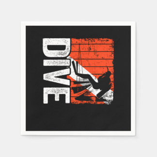 Scuba Diving Vintage Dive Scuba Diver Down Flag Servet