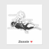 Scuba-duif Sticker (Vel)