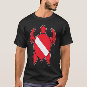 Scuba duik accessoires Duikvlag Zeeschildpad Scub T-shirt