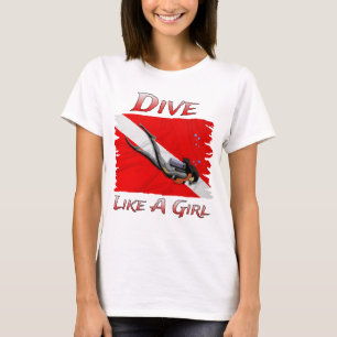 SCUBA duik als een meisje T-shirt