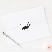 Scuba-duikbelletjes Ronde Sticker (Envelop)