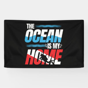 Scuba-duikcadeautjes - afduiken van vlag op scuba spandoek