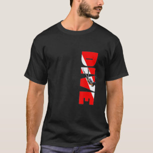 Scuba duiken duiker omlaag vlag t-shirt