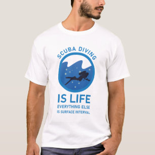 Scuba-duiken is leven, al het andere is oppervlak t-shirt