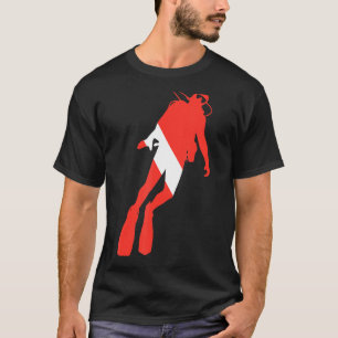 Scuba duiken kostuum scuba duiker snorkelen t-shirt