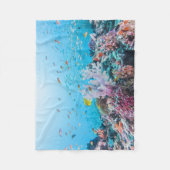 Scuba duiken met kleurrijk rif en koraal fleece deken (Voorkant)