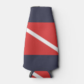 SCUBA DUIKEN RODE VLAG SYMBOOL, DUIKERS FLES COOLE FLESJESKOELER (Voorkant)