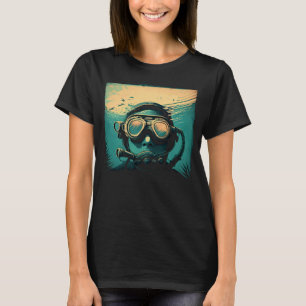 Scuba Duiken Vintage Retro Scuba Duiker Duik T-shirt