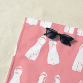 Scuba duikende vinnen Vun roze en witte foliën Strandlaken (In situ)