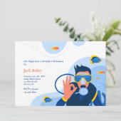 Scuba duiker OK Kaart (Staand voorkant)