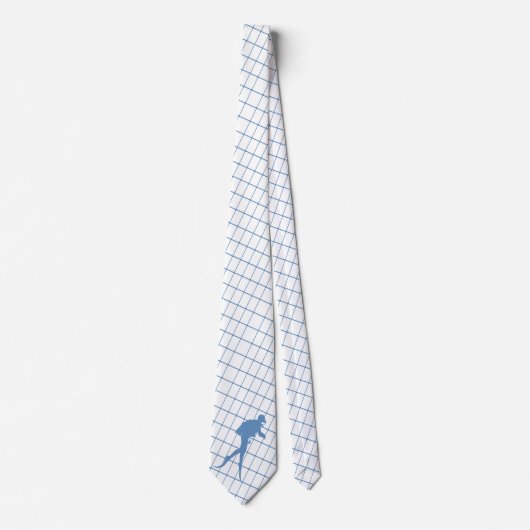 Scuba duiker op blauw Check stropdas (Voorkant)