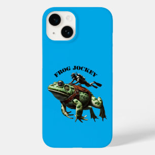  SCUBA Duiker Rijdend op een Grote Kikker URM Case-Mate iPhone 14 Hoesje