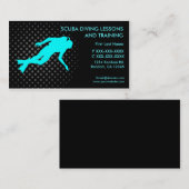 Scuba duiklessen training aangepaste visitekaartje (Voorkant / Achterkant)