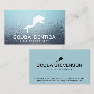 scuba-duikpictogram visitekaartje