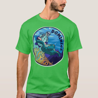 Scuba duikt in Dominica T-shirt