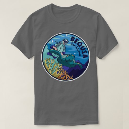 Scuba duikt in het Caribisch gebied T-shirt (Design voorkant)