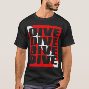 Scuba duikt naar beneden duiktuig T- T-shirt