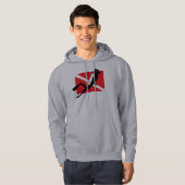 SCUBA duikt op vlag met een mannelijk SCUBA duiksh Hoodie (Voorkant volledig)