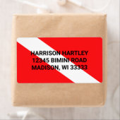 Scuba-duikvlag Verzendlabel (Insitu)