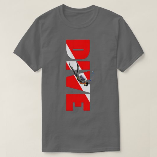 Scuba-duikvlucht 2 t-shirt (Design voorkant)