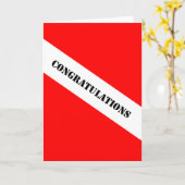 Scuba Duving Gefeliciteerd Kaart (Gele Bloem)