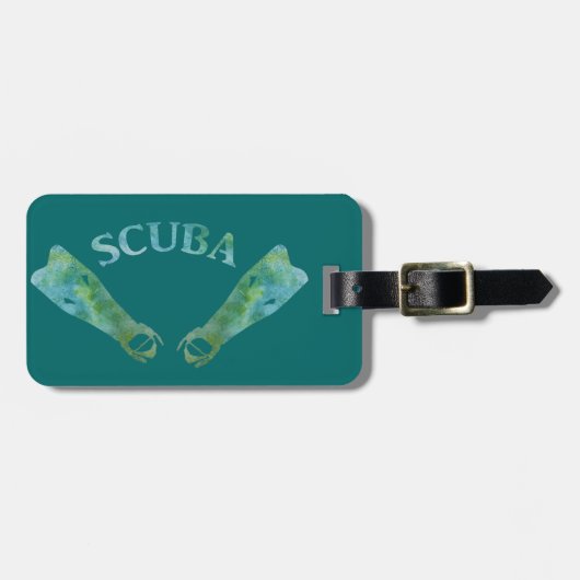 SCUBA Fins Bagagelabel (Voorkant horizontaal)