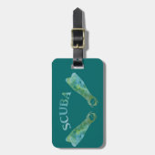 SCUBA Fins Bagagelabel (Voorkant verticaal)