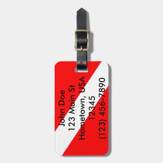 Scuba Flag Bagagelabel (Voorkant verticaal)