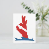 Scuba Flag OK-teken Briefkaart (Staand voorkant)