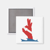 Scuba Flag OK-teken Magneet (Voorkant / Achterkant)
