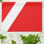 Scuba Flag Theedoek (Gevouwen)