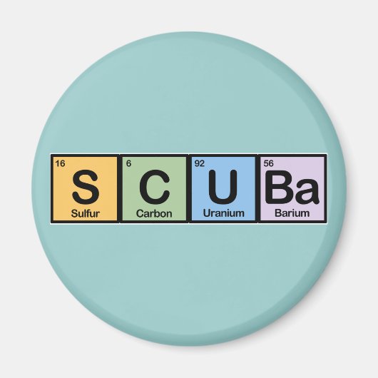Scuba gemaakt van elementen magneet (Voorkant)