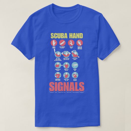 Scuba Hand Signals Diver Hand Sign T-shirt (Design voorkant)