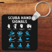 Scuba Hand Signals Taal Duiktekens Duik Duik Sleutelhanger (Achterkant)