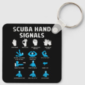 Scuba Hand Signals Taal Duiktekens Duik Duik Sleutelhanger (Achterkant)