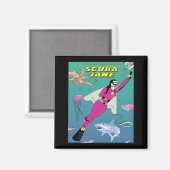 Scuba Jane Magnet Magneet (Voorkant / Achterkant)