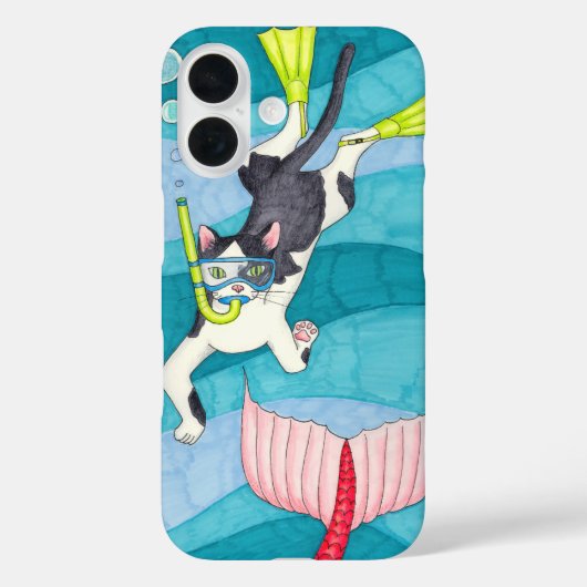 Scuba Kat telefoonhoesje Case-Mate iPhone Case (Achterkant)