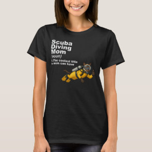 Scuba Moeder Siamese Kat Duiker T-shirt