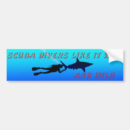 SCUBA nat en wild Bumpersticker (Voorkant)