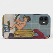 Scuba op de Tub Case-Mate iPhone Case (Achterkant (horizontaal))