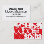 Scuba; Scarlet Red Stripes Visitekaartje (Voorkant / Achterkant)