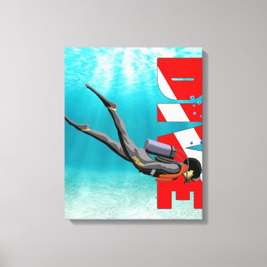 SCUBA-schijf Canvas Afdruk (Voorkant)