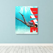 SCUBA-schijf Canvas Afdruk (Insitu (Houten vloer))