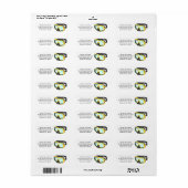 Scuba Snorkel Duikmasker Aangepaste naam voor bedr Etiket (Full Sheet)