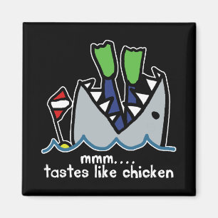Scuba tastes Chicken Shark Magneet