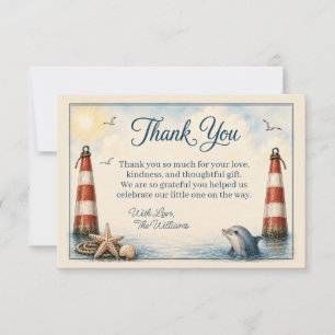 SCUBA-uitrusting Toekomstige Duiker Baby Shower Be Bedankkaart