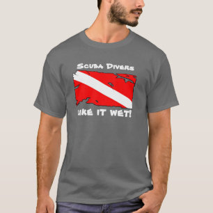 Scuba verspreidt zich als natte t-shirt