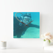 Scuba Vierkante Klok (Huis)